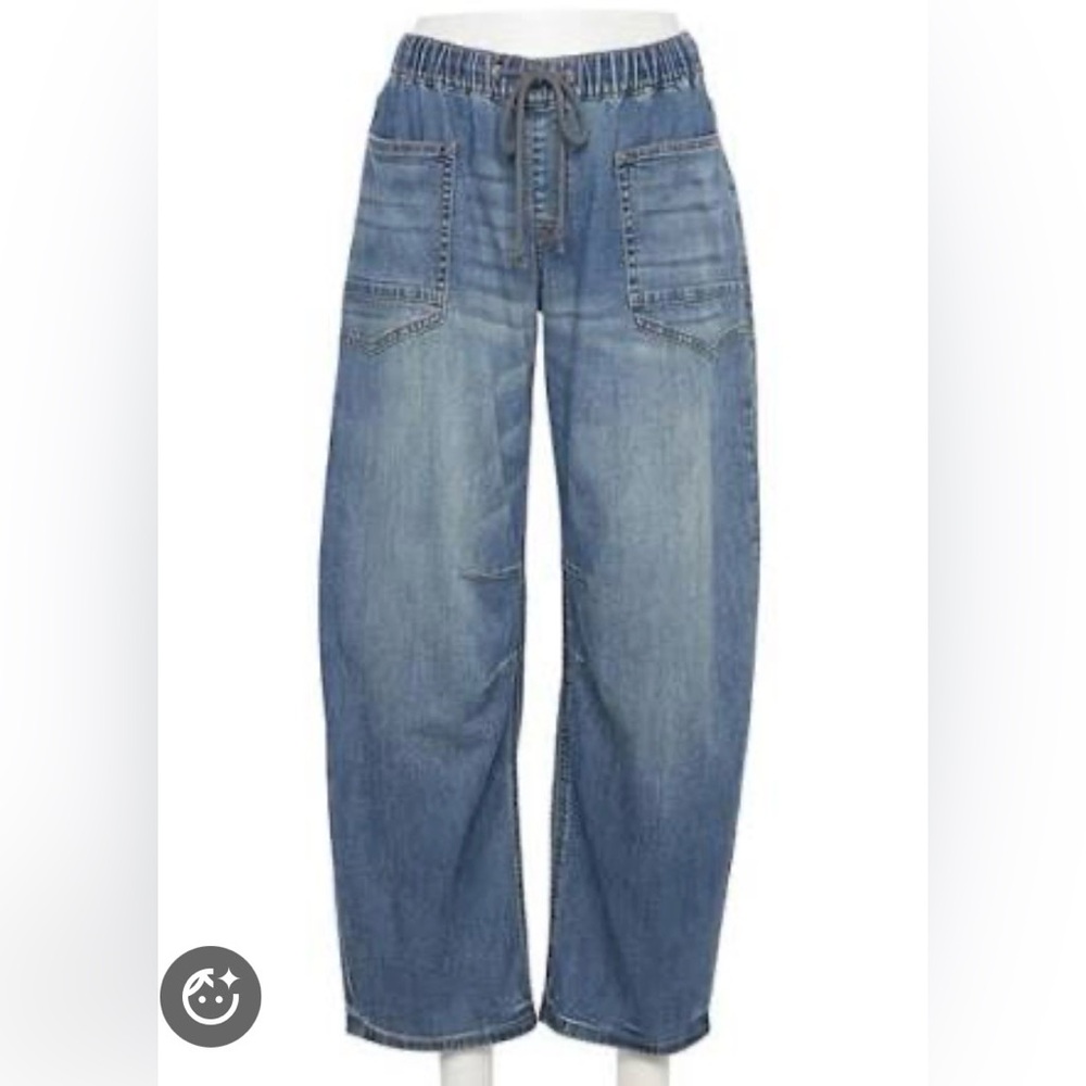 Project Indigo Barrel Denim Jeans - Light Blue XS